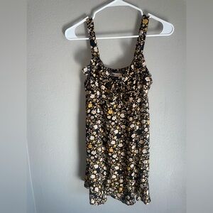 SO Floral Black and Yellow Dress